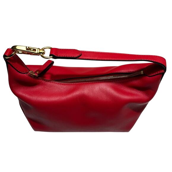 Lauren Ralph Lauren KASSIE Small Leather Shoulder Crossbody Bag in Red NWT $295 - Picture 9 of 15